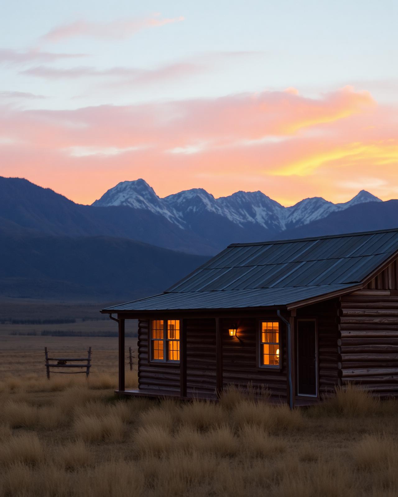 The ranch at dusk